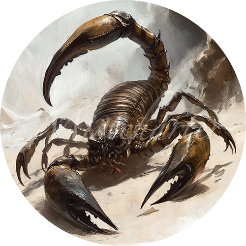 Giant Scorpion game token for DND