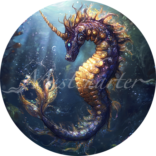 Giant Sea Horse game token for DND