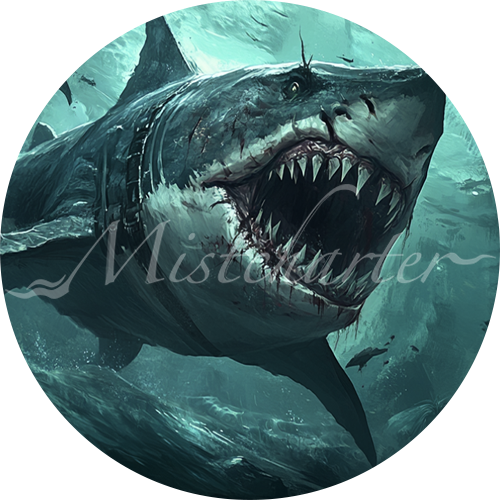 Giant Shark game token for DND