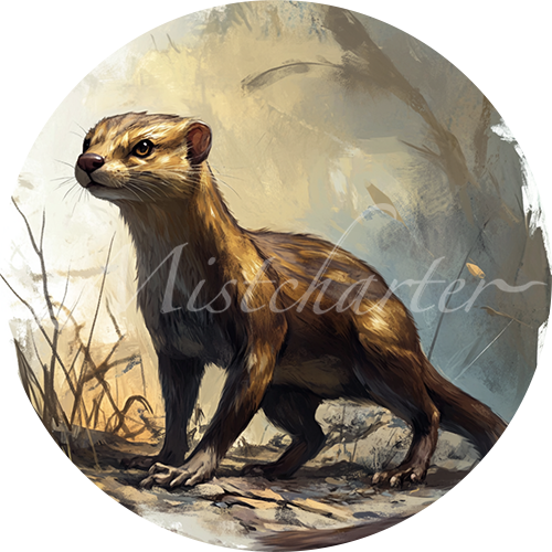 Giant Weasel game token for DND