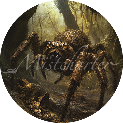Giant Wolf Spider game token for DND