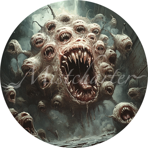 Gibbering Mouther game token for DND