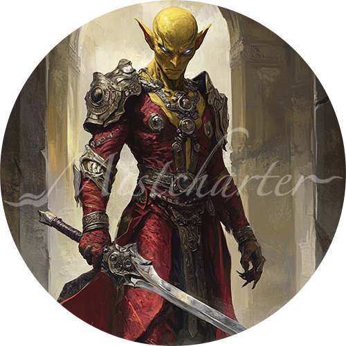 Githyanki Knight game token for DND