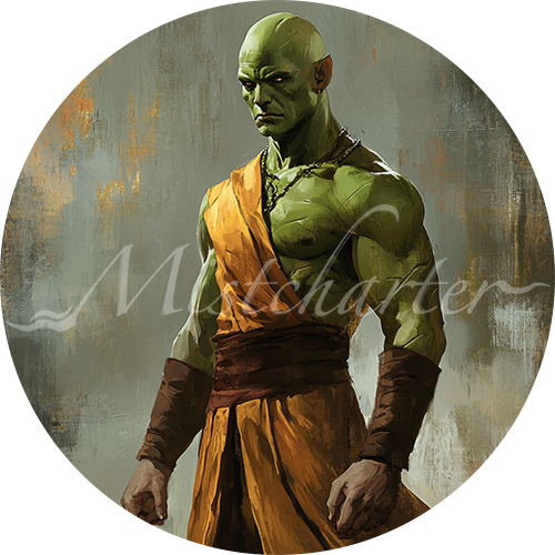 Githzerai Monk game token for DND