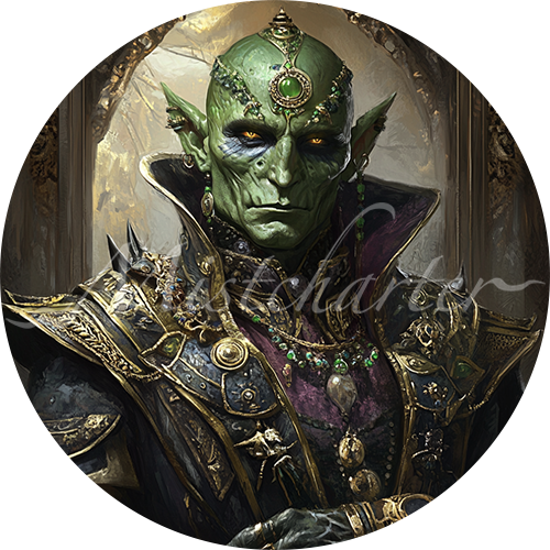 Githzerai Zerth game token for DND