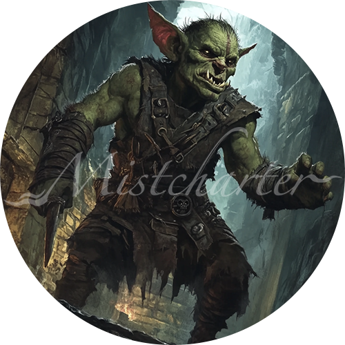 Goblin game token for DND