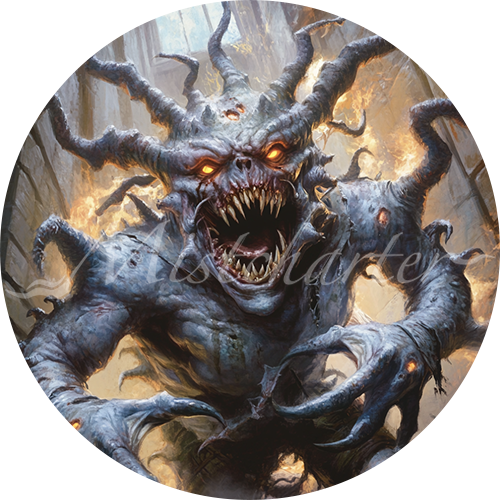 Gray Slaad game token for DND