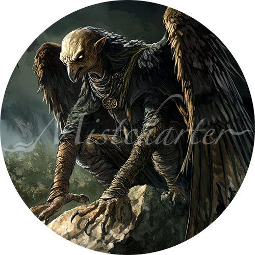 Harpy game token for DND