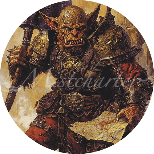 Hobgoblin Captain game token for DND