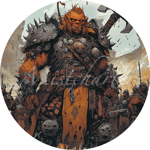 Hobgoblin Warlord game token for DND