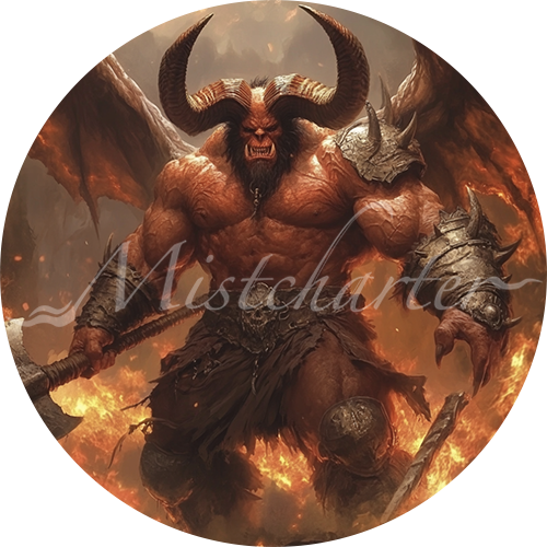 Horned Devil game token for DND