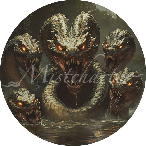 Hydra Game Tokens for VTT and TTRPG | Mistcharter Maps