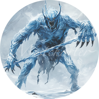 Ice Devil Game Tokens for VTT and TTRPG | Mistcharter Maps