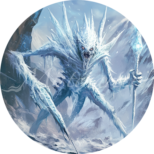 Ice Devil game token for DND