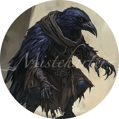 Kenku Game Tokens for VTT and TTRPG | Mistcharter Maps