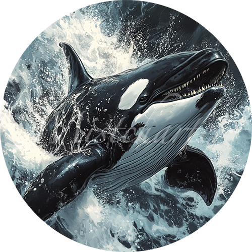 Killer Whale game token for DND