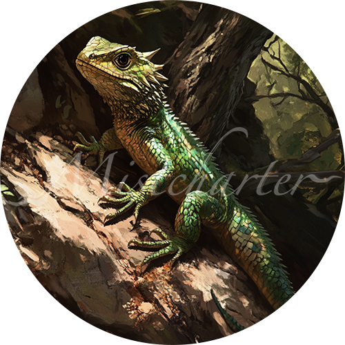 Mist Lizard Lizard Game Tokens for VTT and TTRPG | Mistcharter Maps
