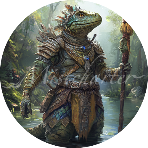 Lizard King/Queen Game Tokens for VTT and TTRPG | Mistcharter Maps