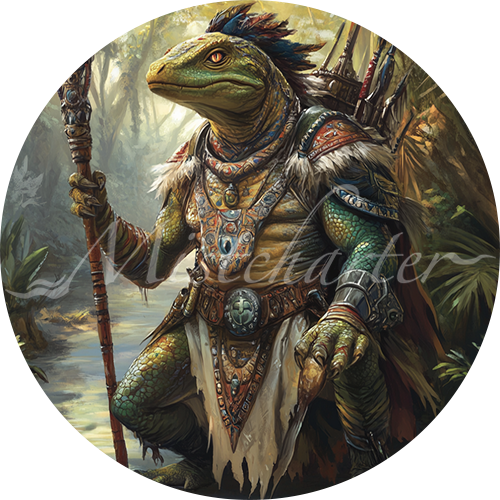 Lizard King/Queen Game Tokens for VTT and TTRPG | Mistcharter Maps