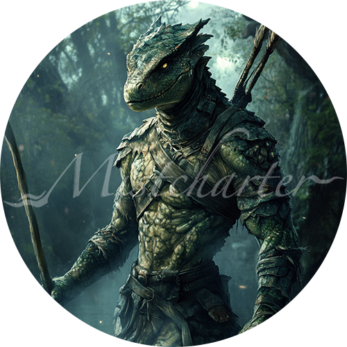 Lizardfolk Game Tokens for VTT and TTRPG | Mistcharter Maps
