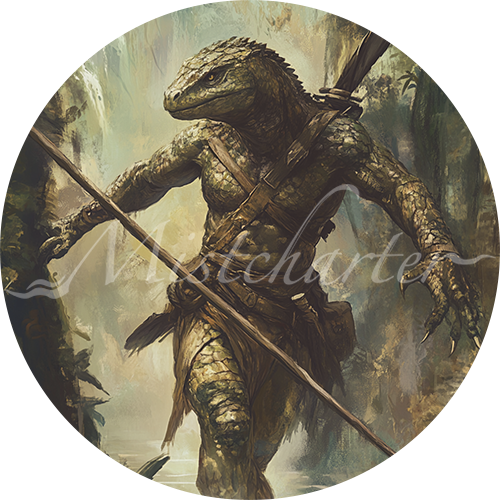 Lizardfolk Game Tokens for VTT and TTRPG | Mistcharter Maps
