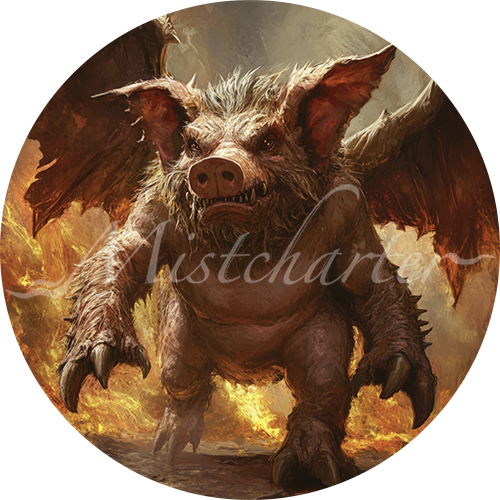 Nalfeshnee game token for DND