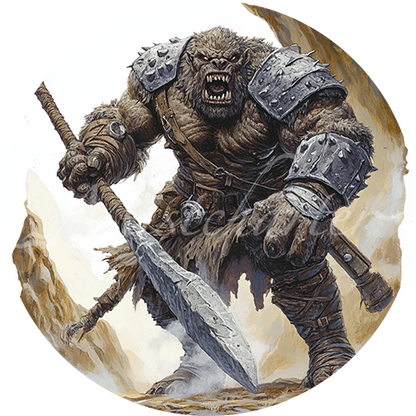 Ogre Game Tokens for VTT and TTRPG | Mistcharter Maps
