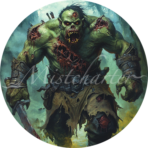 Ogre Zombie game token for DND