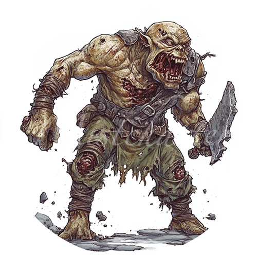 Ogre Zombie Game Tokens for VTT and TTRPG | Mistcharter Maps