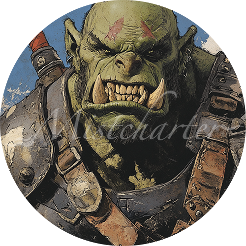 Orc Game Tokens for VTT and TTRPG | Mistcharter Maps