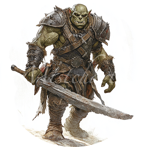 Orc Game Tokens for VTT and TTRPG | Mistcharter Maps