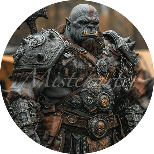 Orc War Chief Game Tokens for VTT and TTRPG | Mistcharter Maps