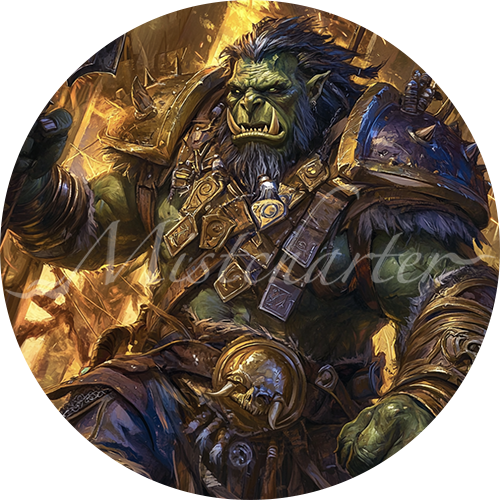 Orc War Chief Game Tokens for VTT and TTRPG | Mistcharter Maps
