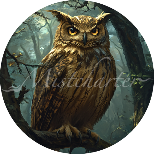 Owl game token for DND