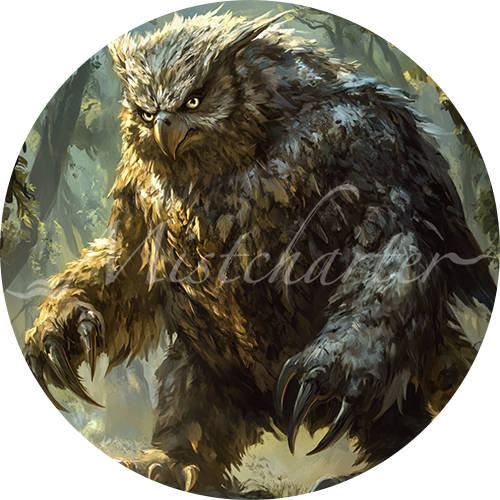 Owlbear game token for DND