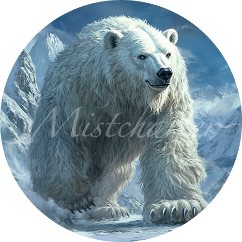 Polar Bear game token for DND
