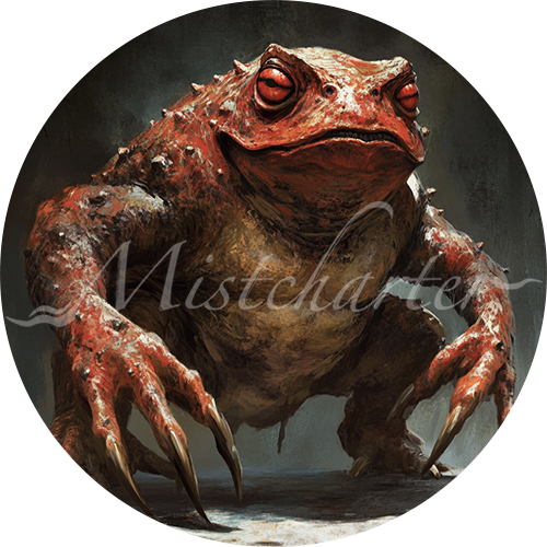 Red Slaad game token for DND