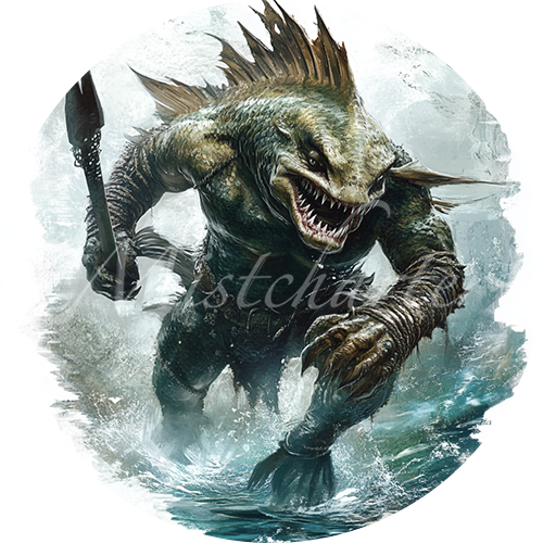 Sahuagin game token for DND
