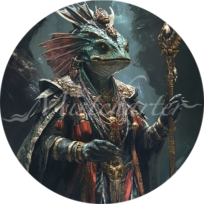 mist piercing goggles Sahuagin Priestess Game Tokens for VTT and TTRPG