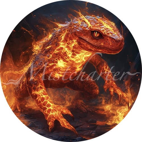 Salamander game token for DND