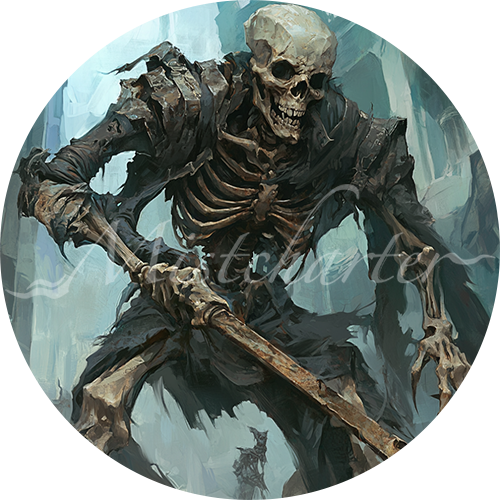Skeleton game token for DND