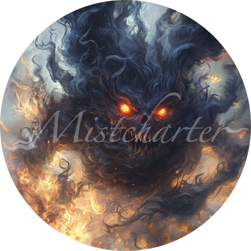 Smoke Mephit game token for DND