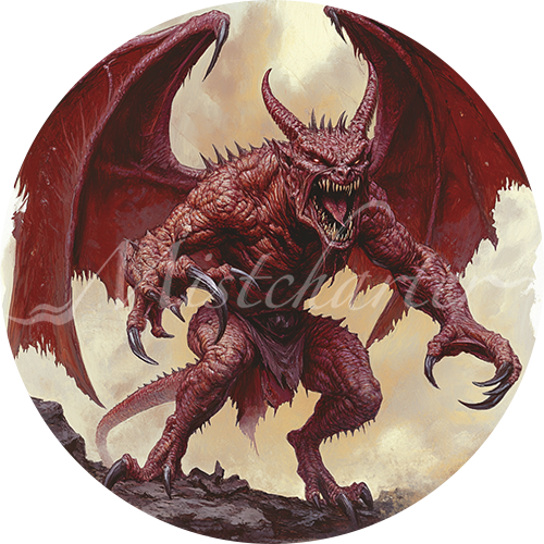 Spined Devil game token for DND
