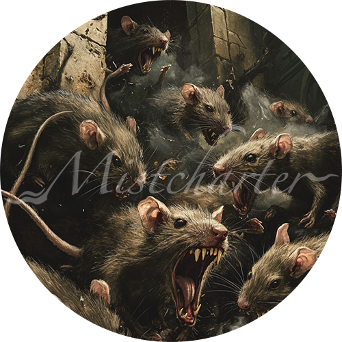 Swarm of Rats game token for DND