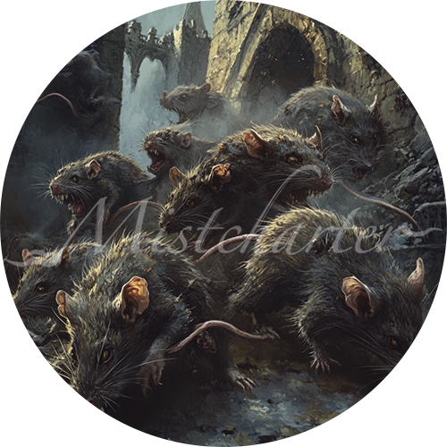 Maps 0 Rats Swarm of Rats Game Tokens for VTT and TTRPG | Mistcharter Maps