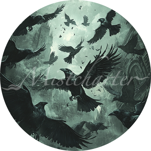 Clockwork Raven Token Swarm of Ravens Game Tokens for VTT and TTRPG | Mistcharter Maps