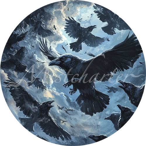 Clockwork Raven Token Swarm of Ravens Game Tokens for VTT and TTRPG | Mistcharter Maps