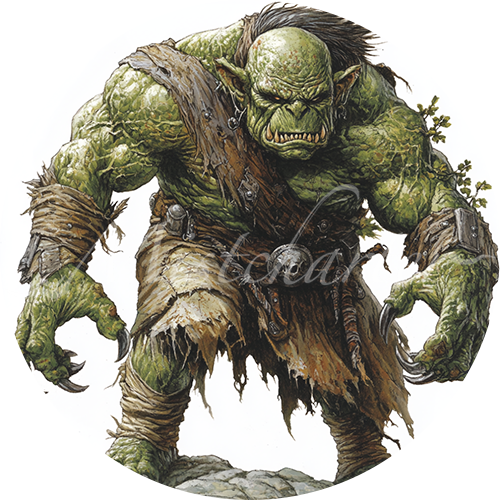 Troll Game Tokens for VTT and TTRPG | Mistcharter Maps