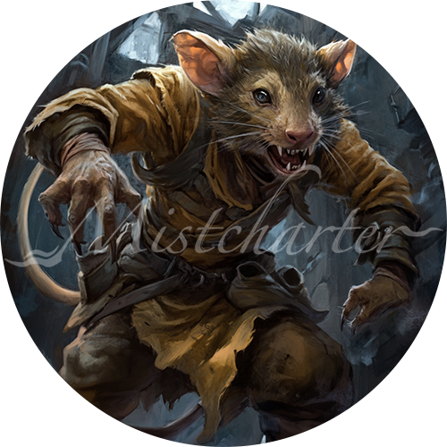 Wererat Game Tokens for VTT and TTRPG | Mistcharter Maps