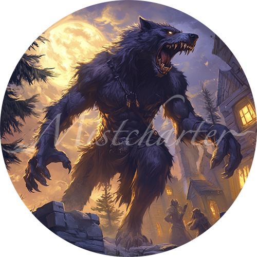 Transworld Werewolf Werewolf Game Tokens for VTT and TTRPG | Mistcharter Maps